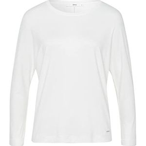 BRAX Dames Style Charlene Fluid Basic Sweatshirt, gebroken wit, 42