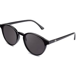 Clandestine Round Black - Nylon HD zonnebril voor heren en dames