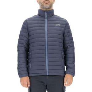 JEEP O102878-A928 J Donsjack voor heren, met ritssluiting, kleine print, J23W, nachtblauw, M