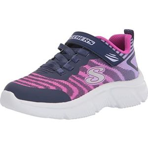 Skechers Fierce Flash, sneakers voor meisjes en meisjes, Marineblauw Mesh Pink Trim, 27 EU