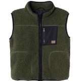 NAME IT Nkmmagot Teddy Vest voor jongens, thyme, 128 cm