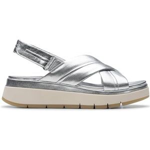 Clarks - Tuscan Cross - Sandalen - Zilver - Leer
