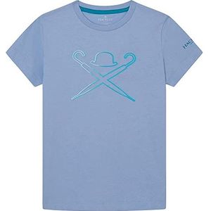 Hackett London T-shirt met logo voor jongens, Oxford Blauw, 5 jaar