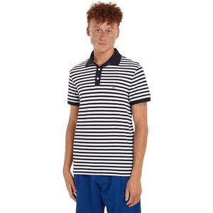 Tommy Hilfiger Heren S/S Polo's, Woestijn Lucht/Wit, L