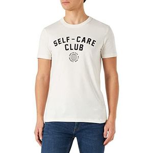 TOM TAILOR Denim Uomini T-shirt met print 1033927, 10338 - Soft Light Beige, XL