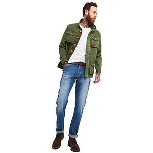 Joe Browns Heren Slim Fit Faded Vintage Wash Duurzame Denim Jeans, Blauw, 34 Lang, 34/34, Zomer Blauw, 34W / 34L