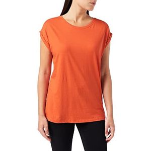 Urban Classics dames T-Shirt Ladies Extended Shoulder Tee, Bloodorang., XL