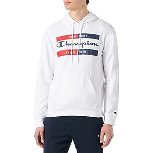 Champion Legacy Graphic Shop Authentic Powerblend Terry Box Logo sweatshirt met capuchon, wit, S voor heren