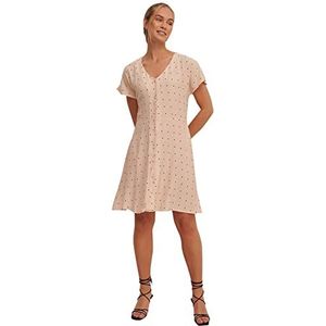 NA-KD Mini-jurk met knopen voor dames, casual, Stippen, 38
