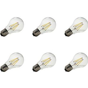 Energaline 92281 Energaline 92281 Lamp LED Filament laag energieverbruik 6 W = 70 W warm grote fitting E27, 6 stuks