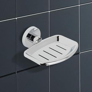 IPEA Zelfklevend zeepbakje van metaal, geen boren nodig, modern design, zeephouder voor aan de muur om te plakken in badkamer, douche, keuken, huis, zeep- of sponshouder, zelfherstellend