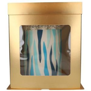 FunCakes Tall Cake Box 21 x 21 x 23,5 cm - Goud: Vierkante taartdoos, apart deksel, geschikt voor gedecoreerde taarten, 21x21x23,5 cm, 1 stuk