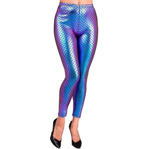 W WIDMANN MILANO Party Fashion - Leggings zeemeermin dames, schubbenpatroon, onderwaterwereld