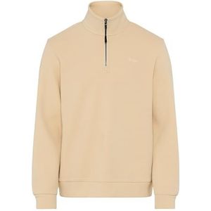 Brax Heren Warm Tec Flannel Fleece Troyer Sweatshirt, 96 Cream, M