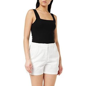 French Connection Dames Vaughn Katoen City Short Casual, Wit, 10, Kleur: wit, 36