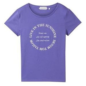 TOM TAILOR Denim T-shirt voor dames, 35362 - Vibrant Purple, L