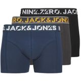 JACK & JONES Heren Jaccolton Solid Trunks 3 Pack Sn, Phantom, l (3-pack), Phantom, L