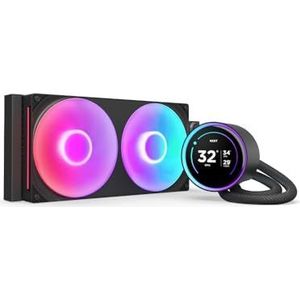 NZXT Kraken Elite 280 RGB - RL-KR28E-W1-280mm AIO CPU Liquid Cooler - Aanpasbaar 2,36” LCD-scherm voor GIF's, afbeeldingen, prestatiecijfers - 2 x F140 RGB Core Fans - Wit
