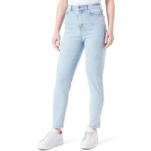 Tommy Jeans Dames MOM Slim UH CG4215, Denim Light, 25W/32L, Denim Light, 25W / 32L