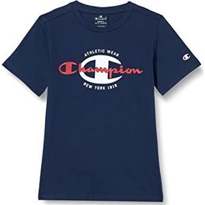 Champion Legacy Graphic Shop C S/S T-shirt, marineblauw, 5-6 jaar kinderen en jongens