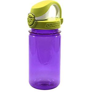 Nalgene Kids plastic fles Everyday OTF waterfles, violet zonder motief, deksel groen-wit, 0,375 liter