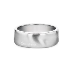 Calvin Klein Heren CK METALLIC WAVES Collectie Ring in roestvrij staal - 35100037F, Roestvrij staal, Geen edelsteen