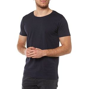 SELECTED HOMME Heren T-shirt Shpima New Dave Ss Deep O-hals Noos H, blauw (Night Sky), XL