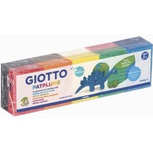 Giotto 513300 Patplume Boetseerklei op plantaardige basis, vanaf 2 jaar, set van 10 kleuren à 50 g