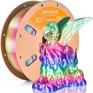 ERYONE Silk Rainbow PLA filament 1,75 mm, 3D-printer, PLA-filament, +/- 0,03 mm, 1 kg/spoel, Candy Rainbow