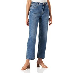 JACQUELINE de YONG JDYDICHTE HW Wide DB Loose Fit Jeans voor dames, breed gesneden, donkerblauw (dark blue denim), (M) W x 32L