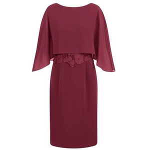 APART Fashion Jurk met chiffoncape, bordeauxrood, 36
