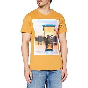 Joe Browns Heren Reflect met een bier Tee T-shirt, Mosterd, L