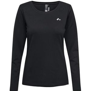 Only Play Sporttop voor dames, lange mouwen, zwart, XL