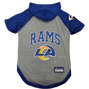 NFL LOS ANGELES RAMS HOODIE voor honden en katten. | NFL FOOTBALL gelicenseerde DOG HOODY Tee Shirt, Medium | Sports HOODY T-Shirt voor huisdieren | Gelicenseerde Sportieve Hond Shirt.