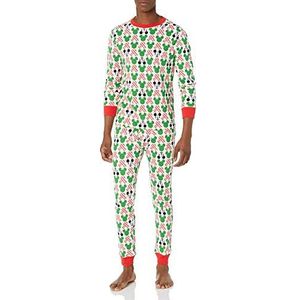 Amazon Essentials mannen Disney Star Wars Marvel 2-delige snug-fit katoenen pyjama sets,Mickey Vakantie,M