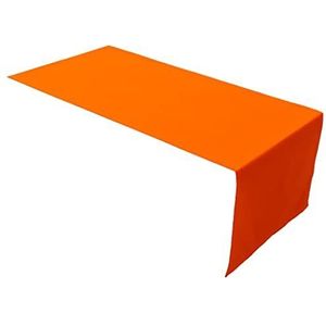 Lemos Home Hoogwaardige tafelloper, tafellinnen, 100% katoen, collectie concept, kleur en grootte naar keuze (tafelloper - 45x150cm, oranje)