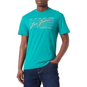 Lee Mannen 80S Graphic T-shirt voor heren, Enigma, Medium Geel, Geel, M