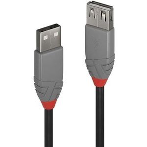 PRENDELUZ USB 2.0 type A kabel 5 meter naar type A stekker naar bus voor consolegames, digitale camera, webcam, printer, muis