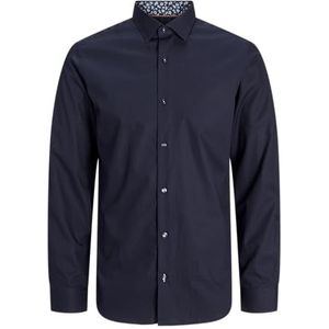 Jprblabarnes Detail Dobby L/S Shirt Sn, night sky, S