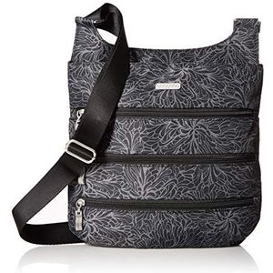 Baggallini womens Big Zipper Bagg With Rfid Convertible Cross Body, Midnight Blossom, One Size US