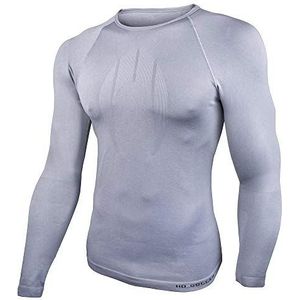Ho Soccer Onderkleding Shirt Performance ML Short Neck Grey Thermisch hemd Lange mouwen, Volwassenen Unisex, Grijs, L
