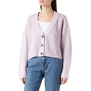 Urban Classics Oversized gebreide cardigan voor dames, Softlilac, XXL
