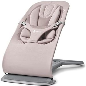 Ergobaby 3-in-1 Evolve Bouncer, Ergonomisch baby wipstoeltje voor pasgeborenen van geboorte tot peuter, babyschommel met newborn insert (2,5 kg - 13,2 kg), Blush Pink