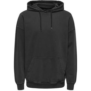 ONLY & SONS Heren Onscreative RLX Washed Hoodie Noos, zwart, L