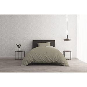 MB HOME ITALY Beddengoedset MB Home Supreme, taupe/crèmekleurig, Frans bed