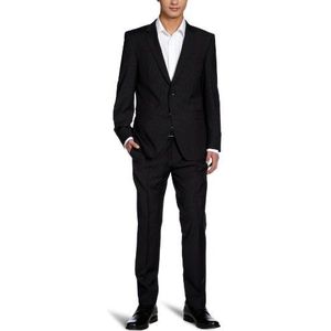 Strellson Premium herenpak (tweedelig) slim fit, gestreept L-Rick-James 11000075, zwart (210), 50