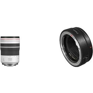 Canon RF 70-200 mm Lens F4L IS USM voor EOS R (77 mm filterdraad, 5-traps optische beeldstabilisatie), zwart & Canon EF-EOS R bajonetadapter voor EOS systeemcamera's voor EF en EF-S objectieven, zwart