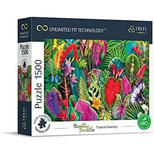 Trefl Prime - UFT-puzzel Bloeiend paradijs: Tropisch groen - 1500 stukjes - Dikste karton, BIO, Moderne puzzel met plantenmotief