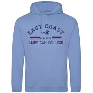 AMERICAN COLLEGE USA Sweatshirt met print, warme kleding, uniseks, kinderen, jongens en meisjes, casual, model ACSCW2, hemelsblauw, 12 jaar, Turkoois, 12 ans
