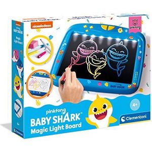 Clementoni Baby Shark - Magisch Tekenbord, grafisch tablet voor kinderen uitwisbare, hobbypakket, 5-7 jaar, 18617